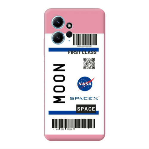 Xiaomi Redmi Note 12 4G Moon spacex Pink Colored Silicone TPU Θήκη