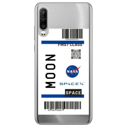 Huawei P30 Moon spacex Transparent Silicone TPU Θήκη