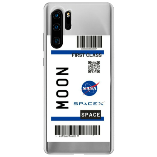 Huawei P30 Pro Moon spacex Transparent Silicone TPU Θήκη