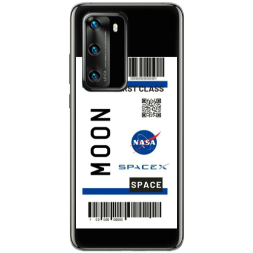Huawei P40 Moon spacex Transparent Silicone TPU Θήκη