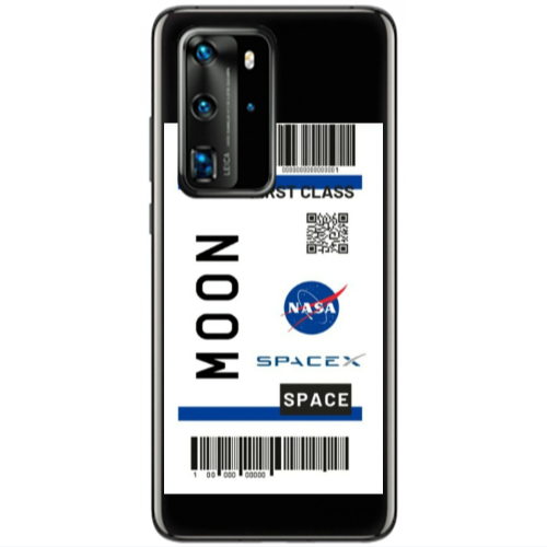 Huawei P40 Pro Moon spacex Transparent Silicone TPU Θήκη
