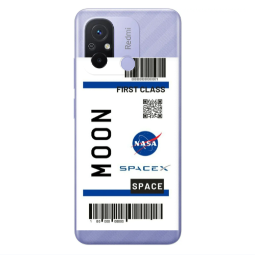 Xiaomi Redmi 12C Moon spacex Transparent Silicone TPU Θήκη
