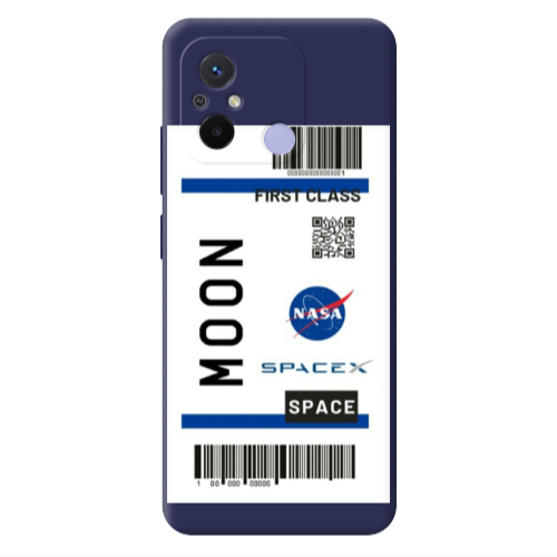 Xiaomi Redmi 12C Moon spacex Dark blue Colored Silicone TPU Θήκη