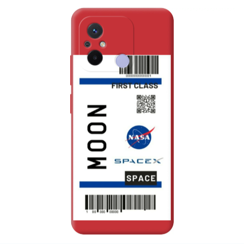 Xiaomi Redmi 12C Moon spacex Red Colored Silicone TPU Θήκη