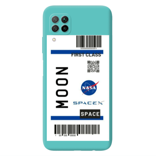 Huawei P40 Lite Moon spacex Turquoise Colored Silicone TPU Θήκη