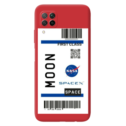 Huawei P40 Lite Moon spacex Red Colored Silicone TPU Θήκη