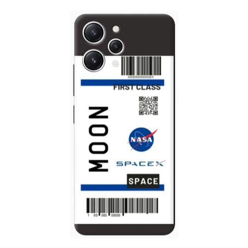 Xiaomi Redmi 12 Moon spacex Black Colored Silicone TPU Θήκη