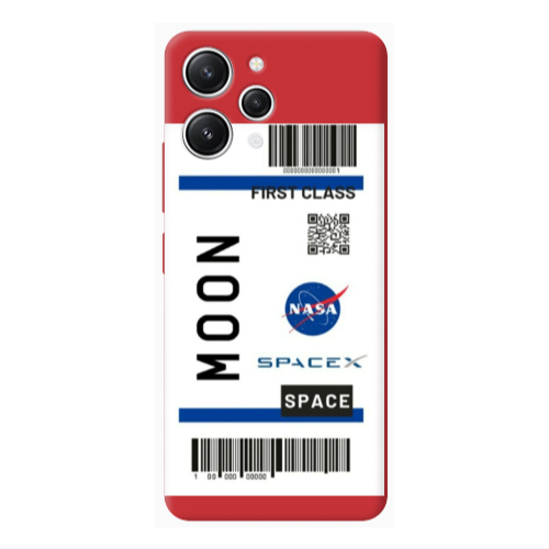 Xiaomi Redmi 12 Moon spacex Red Colored Silicone TPU Θήκη