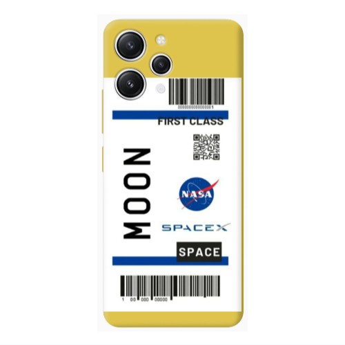 Xiaomi Redmi 12 Moon spacex Yellow Colored Silicone TPU Θήκη