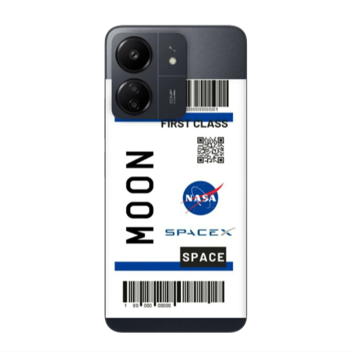 Xiaomi Redmi 13C Moon spacex Transparent Silicone TPU Θήκη