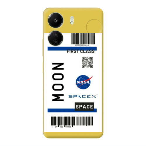 Xiaomi Redmi 13C Moon spacex Yellow Colored Silicone TPU Θήκη