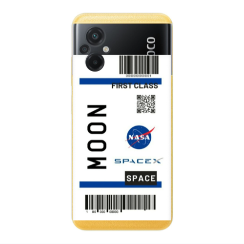 Xiaomi Poco M5 Moon spacex Transparent Silicone TPU Θήκη