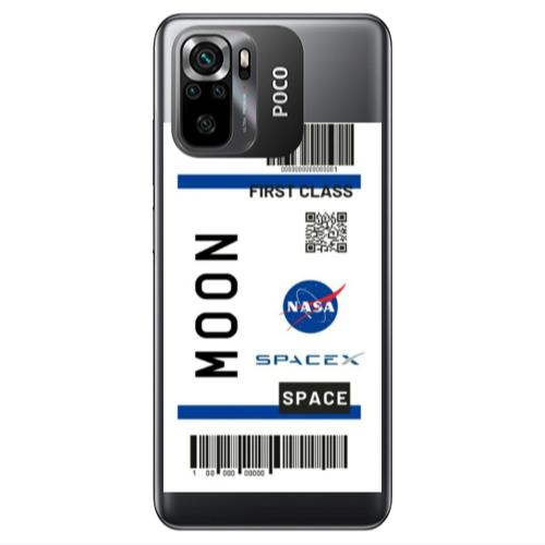 Xiaomi Poco M5 s Moon spacex Transparent Silicone TPU Θήκη