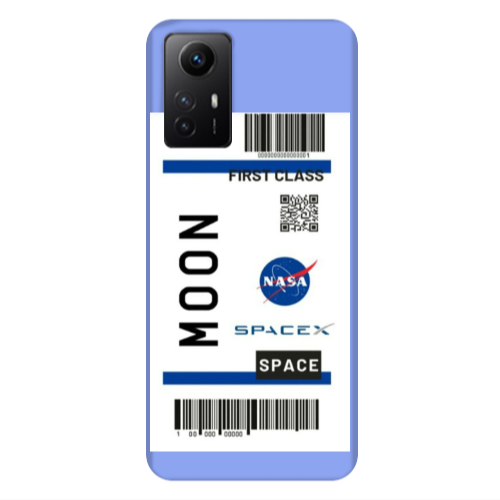 Xiaomi Redmi Note 12s Moon spacex Light Purple Colored Silicone TPU Θήκη