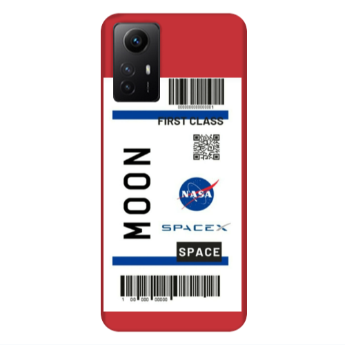 Xiaomi Redmi Note 12s Moon spacex Red Colored Silicone TPU Θήκη