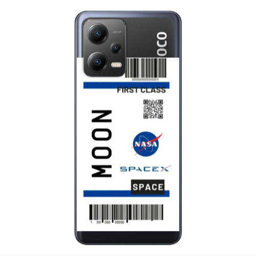 Xiaomi Poco X5 Moon spacex Transparent Silicone TPU Θήκη