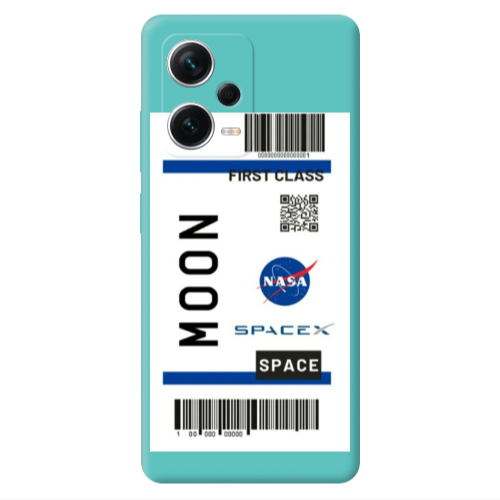 Xiaomi Poco X5 Moon spacex Turquoise Colored Silicone TPU Θήκη