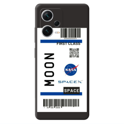 Xiaomi Poco X5 Moon spacex Black Colored Silicone TPU Θήκη