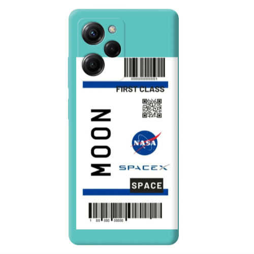 Xiaomi Poco X5 Pro Moon spacex Turquoise Colored Silicone TPU Θήκη