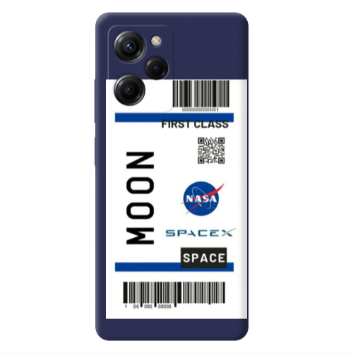 Xiaomi Poco X5 Pro Moon spacex Dark blue Colored Silicone TPU Θήκη