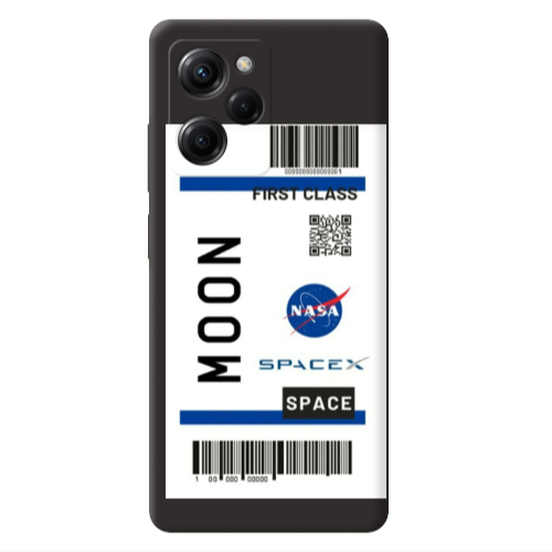 Xiaomi Poco X5 Pro Moon spacex Black Colored Silicone TPU Θήκη