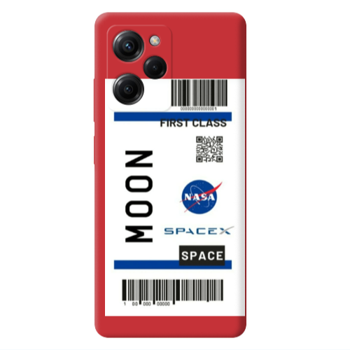 Xiaomi Poco X5 Pro Moon spacex Red Colored Silicone TPU Θήκη