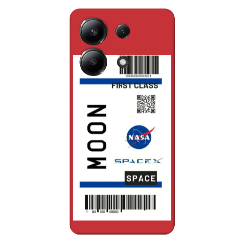 Xiaomi Redmi Note 13 4G Moon spacex Red Colored Silicone TPU Θήκη