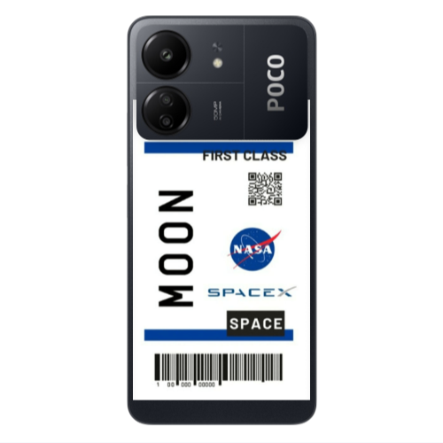 Xiaomi Poco C65 Moon spacex Transparent Silicone TPU Θήκη