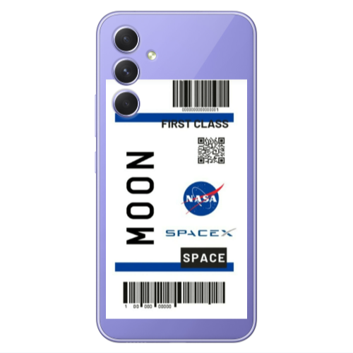 Samsung A55 Moon spacex Transparent Silicone TPU Θήκη