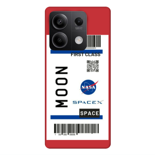 Xiaomi Redmi Note 13Pro 5G Moon spacex Red Colored Silicone TPU Θήκη