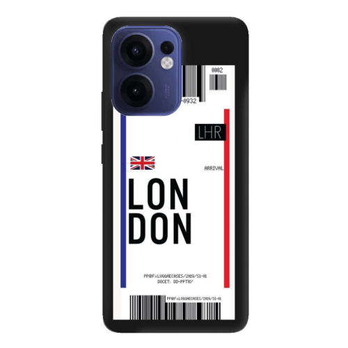 Oppo Reno 13 F London Arrival Black Colored Silicone TPU Θήκη