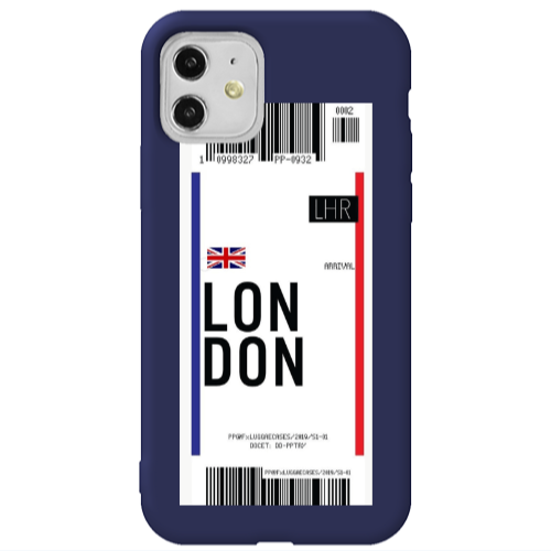 Apple iPhone 11  London Arrival Dark blue Colored Silicone TPU Θήκη