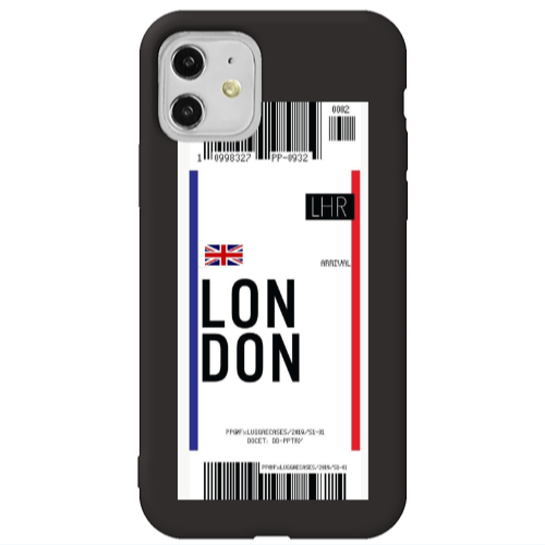 Apple iPhone 11  London Arrival Black Colored Silicone TPU Θήκη