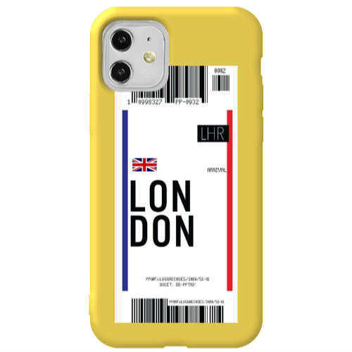 Apple iPhone 11  London Arrival Yellow Colored Silicone TPU Θήκη