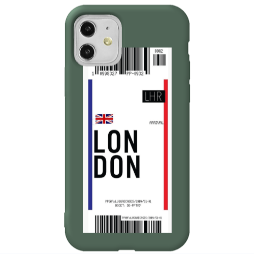 Apple iPhone 11  London Arrival Dark Green Colored Silicone TPU Θήκη