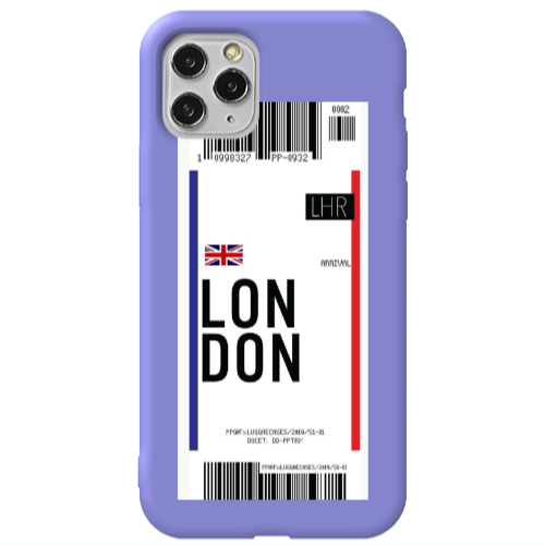 Apple iPhone 11 Pro London Arrival Purple Colored Silicone TPU Θήκη