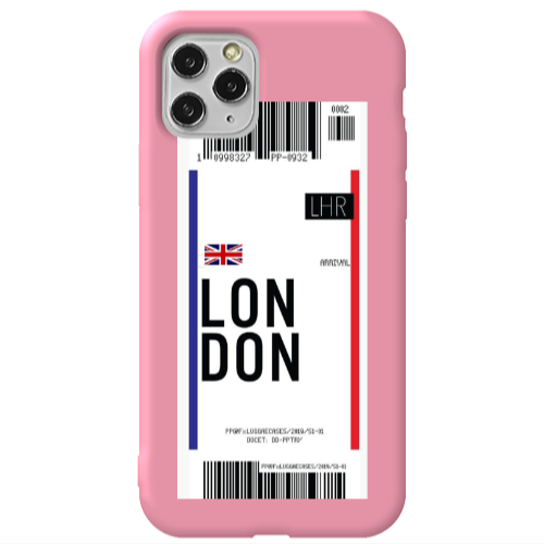 Apple iPhone 11 Pro London Arrival Pink Colored Silicone TPU Θήκη