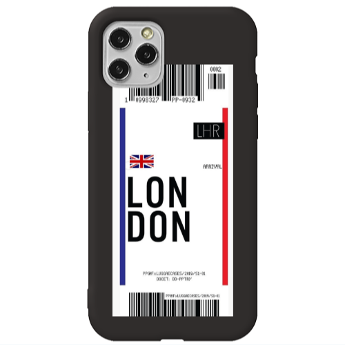 Apple iPhone 11 Pro London Arrival Black Colored Silicone TPU Θήκη