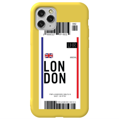 Apple iPhone 11 Pro London Arrival Yellow Colored Silicone TPU Θήκη