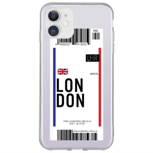 Apple iPhone 12 London Arrival Transparent Silicone TPU Θήκη