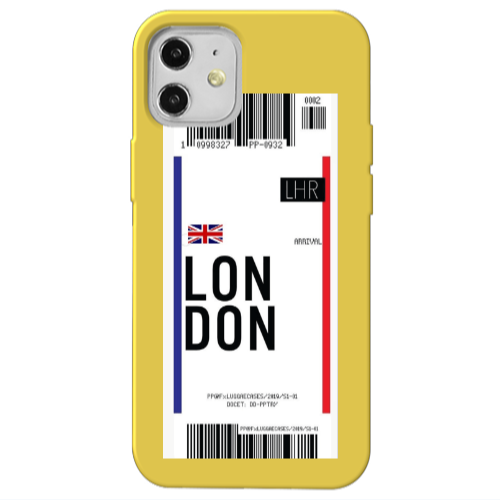 Apple iPhone 12 London Arrival Yellow Colored Silicone TPU Θήκη