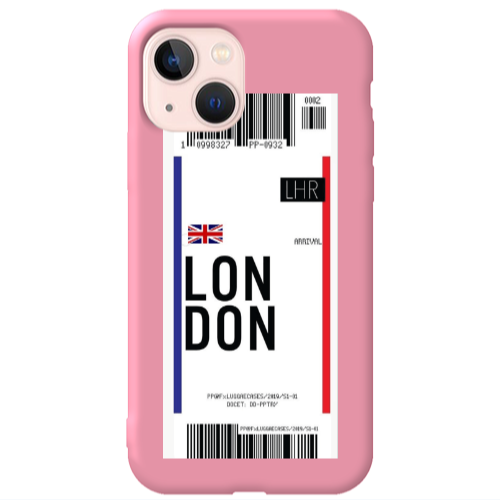 Apple iPhone 13 London Arrival Pink Colored Silicone TPU Θήκη