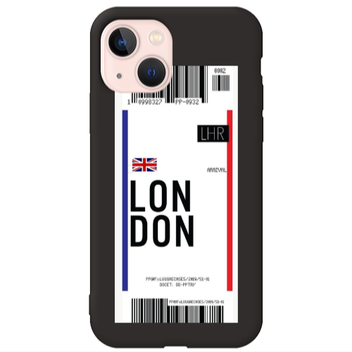 Apple iPhone 13 London Arrival Black Colored Silicone TPU Θήκη