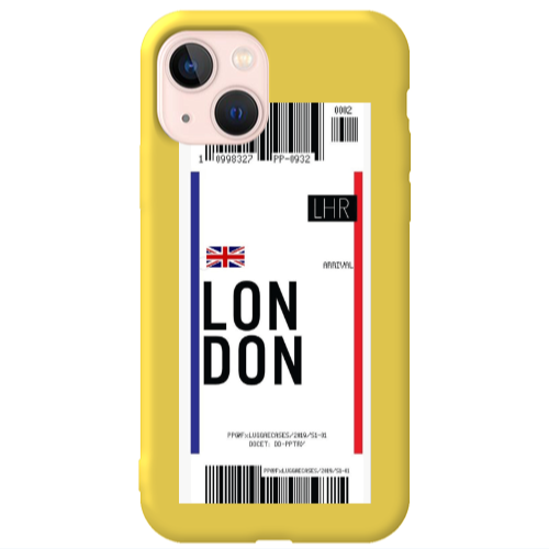 Apple iPhone 13 London Arrival Yellow Colored Silicone TPU Θήκη