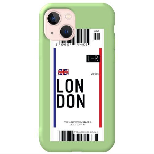 Apple iPhone 13 London Arrival Light Green Colored Silicone TPU Θήκη