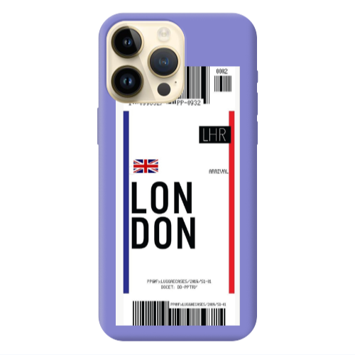 Apple iPhone 13 Pro Max London Arrival Purple Colored Silicone TPU Θήκη