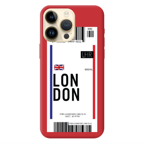 Apple iPhone 13 Pro Max London Arrival Red Colored Silicone TPU Θήκη