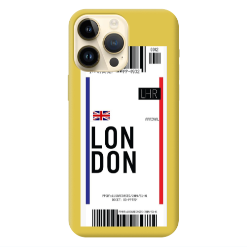 Apple iPhone 13 Pro Max London Arrival Yellow Colored Silicone TPU Θήκη