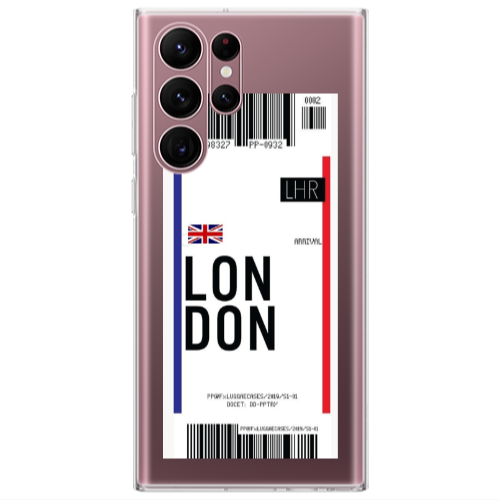 Samsung S22 Ultra London Arrival Transparent Silicone TPU Θήκη