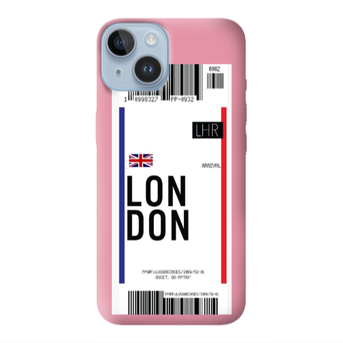 Apple iPhone 14  London Arrival Pink Colored Silicone TPU Θήκη